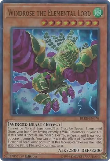 Windrose the Elemental Lord (BLRR-EN070), Battles of Legend: Relentless Revenge — Yu-Gi-Oh! card price