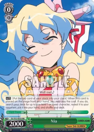 Nia (GL/S52-E033), Gurren Lagann — Weiß Schwarz card price