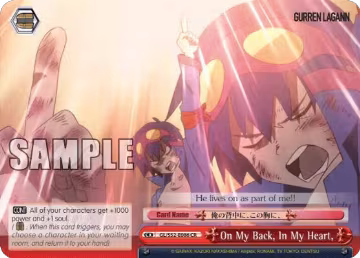 On My Back, In My Heart, (GL/S52-E086), Gurren Lagann — Weiß Schwarz card price