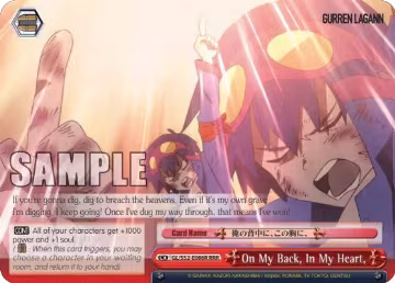On My Back, In My Heart, (RRR) (GL/S52-E086R), Gurren Lagann — Weiß Schwarz card price