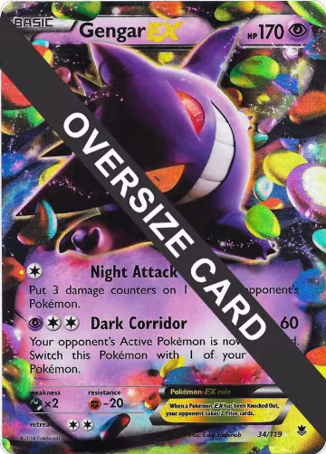 Gengar EX - 34/119 (034/119), Jumbo Cards — Pokémon card price