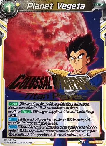 Planet Vegeta (Titan Player Stamped) (BT3-105), Tournament Promotion Cards — DB Super card price