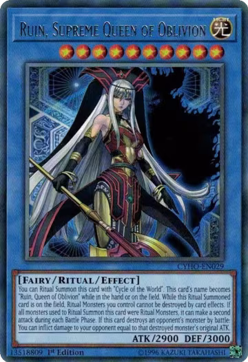 Ruin, Supreme Queen of Oblivion (CYHO-EN029), Cybernetic Horizon — Yu-Gi-Oh! card price