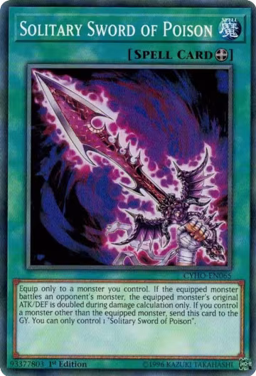 Solitary Sword of Poison (CYHO-EN065), Cybernetic Horizon — Yu-Gi-Oh! card price