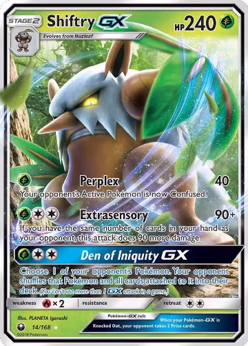 Shiftry GX (14/168), SM - Celestial Storm — Pokémon card price