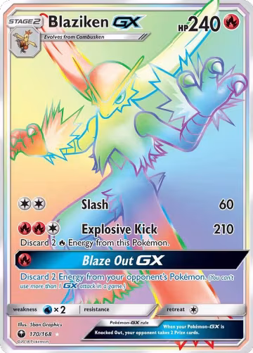 Blaziken GX (Secret) (170/168) — card price