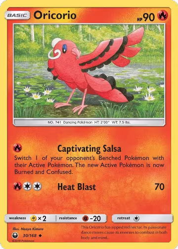 Oricorio (30) (30/168), SM - Celestial Storm — Pokémon card price