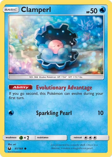 Clamperl (41/168), SM - Celestial Storm — Pokémon card price