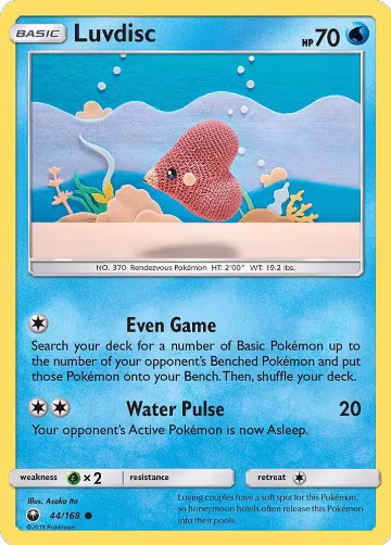 Luvdisc (44/168), SM - Celestial Storm — Pokémon card price