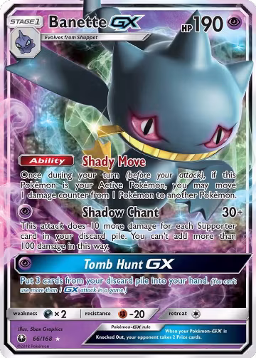 Banette GX (66/168), SM - Celestial Storm — Pokémon card price