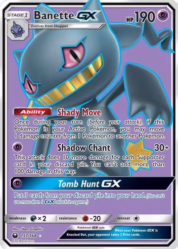 Banette GX (Full Art) (157/168), SM - Celestial Storm — Pokémon card price