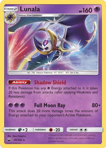 Lunala (70/168), SM - Celestial Storm — Pokémon card price