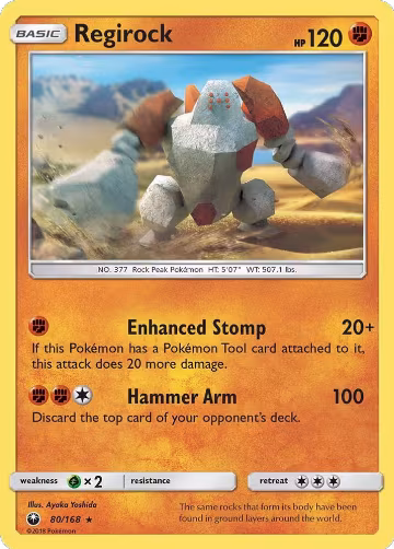 Regirock (80/168), SM - Celestial Storm — Pokémon card price
