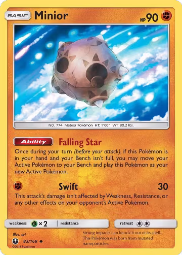 Minior (83/168), SM - Celestial Storm — Pokémon card price