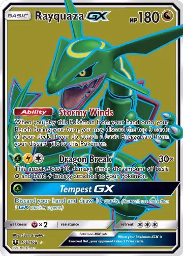 Rayquaza GX (Full Art) (160/168) — card price