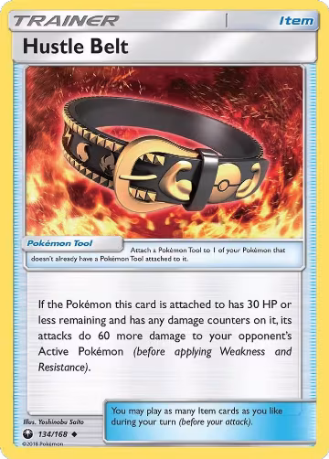 Hustle Belt (134/168), SM - Celestial Storm — Pokémon card price