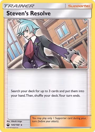 Steven's Resolve (145/168), SM - Celestial Storm — Pokémon card price