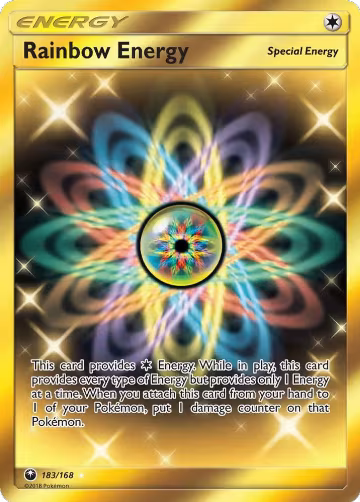 Rainbow Energy (Secret) (183/168), SM - Celestial Storm — Pokémon card price