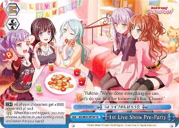 1st Live Show Pre-Party (BD/W54-TE18 TD), BanG Dream! Girls Band Party! — Weiß Schwarz card price