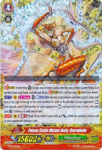 Poison Sickle Mutant Deity, Overwhelm (PR/0440EN), Promo Cards — Vanguard card price