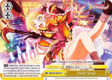 Thief! Stop! (BD/W54-E022 CR), BanG Dream! Girls Band Party! — Weiß Schwarz card price