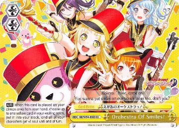 Orchestra Of Smiles! (BD/W54-E023 CC), BanG Dream! Girls Band Party! — Weiß Schwarz card price