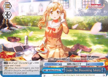 Under The Blossoming Sakura (BD/W54-E100 CC), BanG Dream! Girls Band Party! — Weiß Schwarz card price