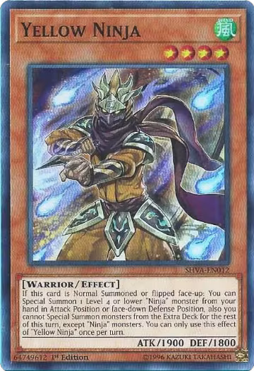 Yellow Ninja (SHVA-EN012), Shadows in Valhalla — Yu-Gi-Oh! card price