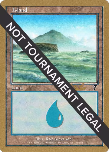 Island (333) - 2002 Carlos Romao (7ED), World Championship Decks — Magic card price