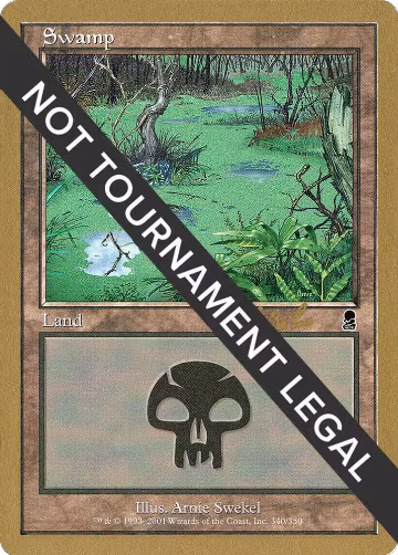 Swamp (340) - 2002 Carlos Romao (ODY), World Championship Decks — Magic card price