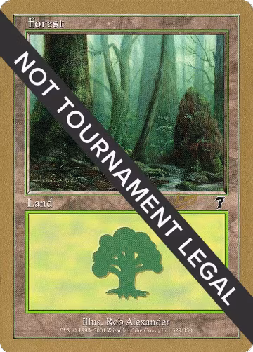 Forest (329) - 2002 Raphael Levy (7ED), World Championship Decks — Magic card price
