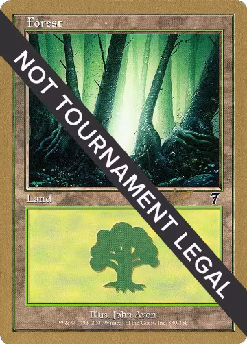 Forest (330) - 2002 Raphael Levy (7ED), World Championship Decks — Magic card price