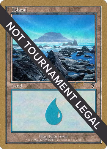 Island (334) - 2002 Raphael Levy (7ED), World Championship Decks — Magic card price