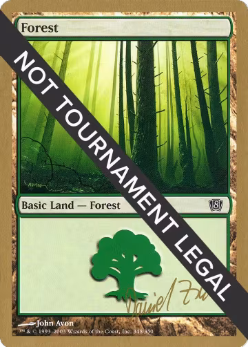 Forest (348) - 2003 Daniel Zink (8ED), World Championship Decks — Magic card price