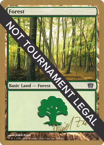 Forest (349) - 2003 Daniel Zink (8ED), World Championship Decks — Magic card price
