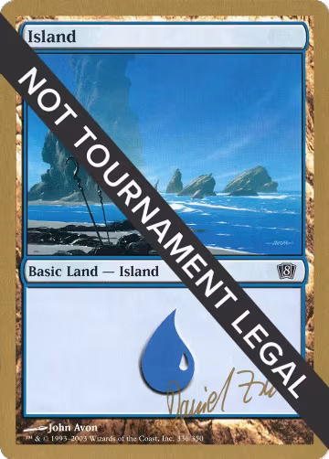 Island (336) - 2003 Daniel Zink (8ED), World Championship Decks — Magic card price