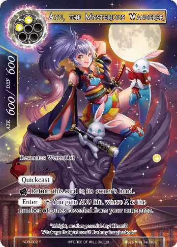 Ayu, the Mysterious Wanderer (Full Art) (NDR-002), New Dawn Rises — Force of Will card price