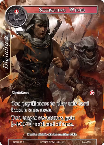 Scorching Winds (Full Art) (NDR-036), New Dawn Rises — Force of Will card price