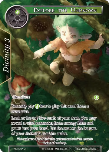 Explore the Unknown (Full Art) (NDR-064), New Dawn Rises — Force of Will card price