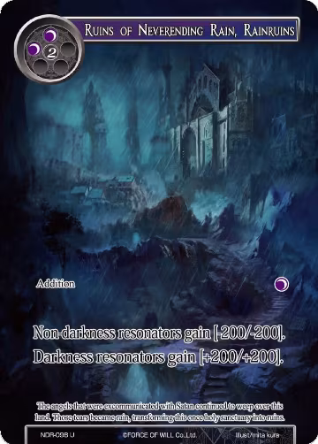 Ruins of Neverending Rain, Rainruins (Full Art) (NDR-098), New Dawn Rises — Force of Will card price