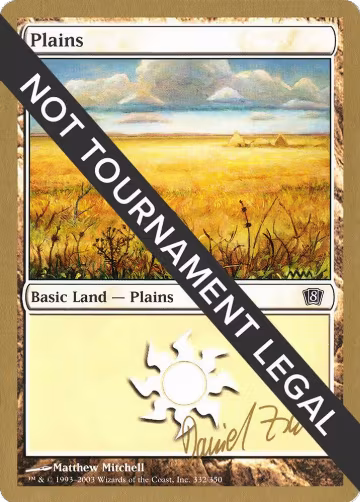 Plains (332) - 2003 Daniel Zink (8ED), World Championship Decks — Magic card price