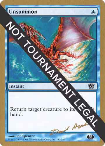 Unsummon - 2003 Dave Humpherys (8ED) (SB), World Championship Decks — Magic card price