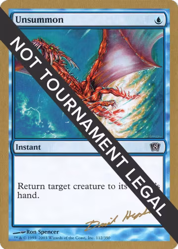 Unsummon - 2003 Dave Humpherys (8ED), World Championship Decks — Magic card price