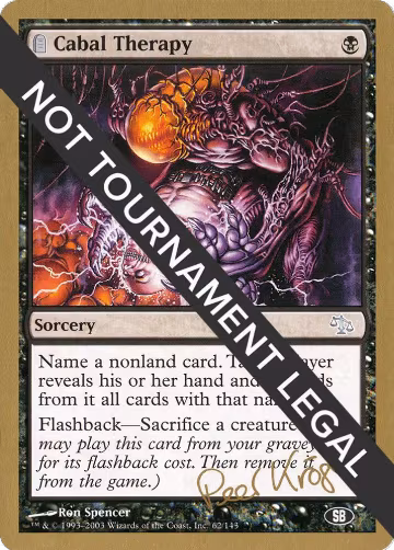 Cabal Therapy - 2003 Peer Kroger (JUD) (SB), World Championship Decks — Magic card price