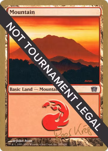 Mountain (345) - 2003 Peer Kroger (8ED), World Championship Decks — Magic card price