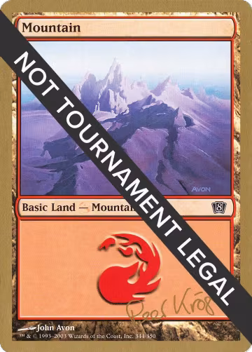 Mountain (344) - 2003 Peer Kroger (8ED), World Championship Decks — Magic card price