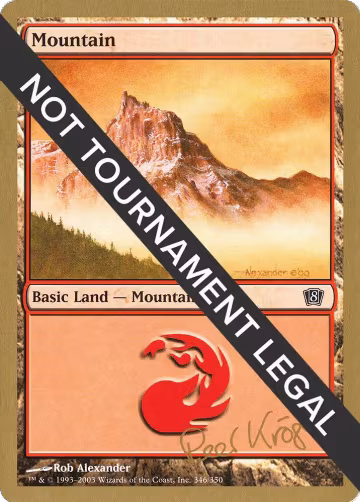 Mountain (346) - 2003 Peer Kroger (8ED), World Championship Decks — Magic card price