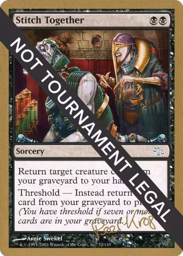 Stitch Together - 2003 Peer Kroger (JUD), World Championship Decks — Magic card price