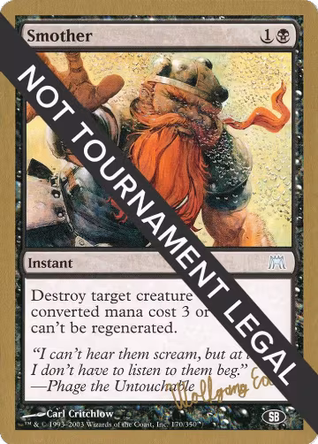 Smother - 2003 Wolfgang Eder (ONS) (SB), World Championship Decks — Magic card price