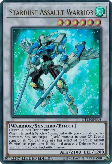 Stardust Assault Warrior (CT15-EN008), 2018 Mega-Tins — Yu-Gi-Oh! card price